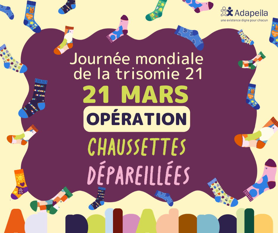 Journée mondiale de la trisomie 21 : le 21 mars, portez des chaussettes dépareillées