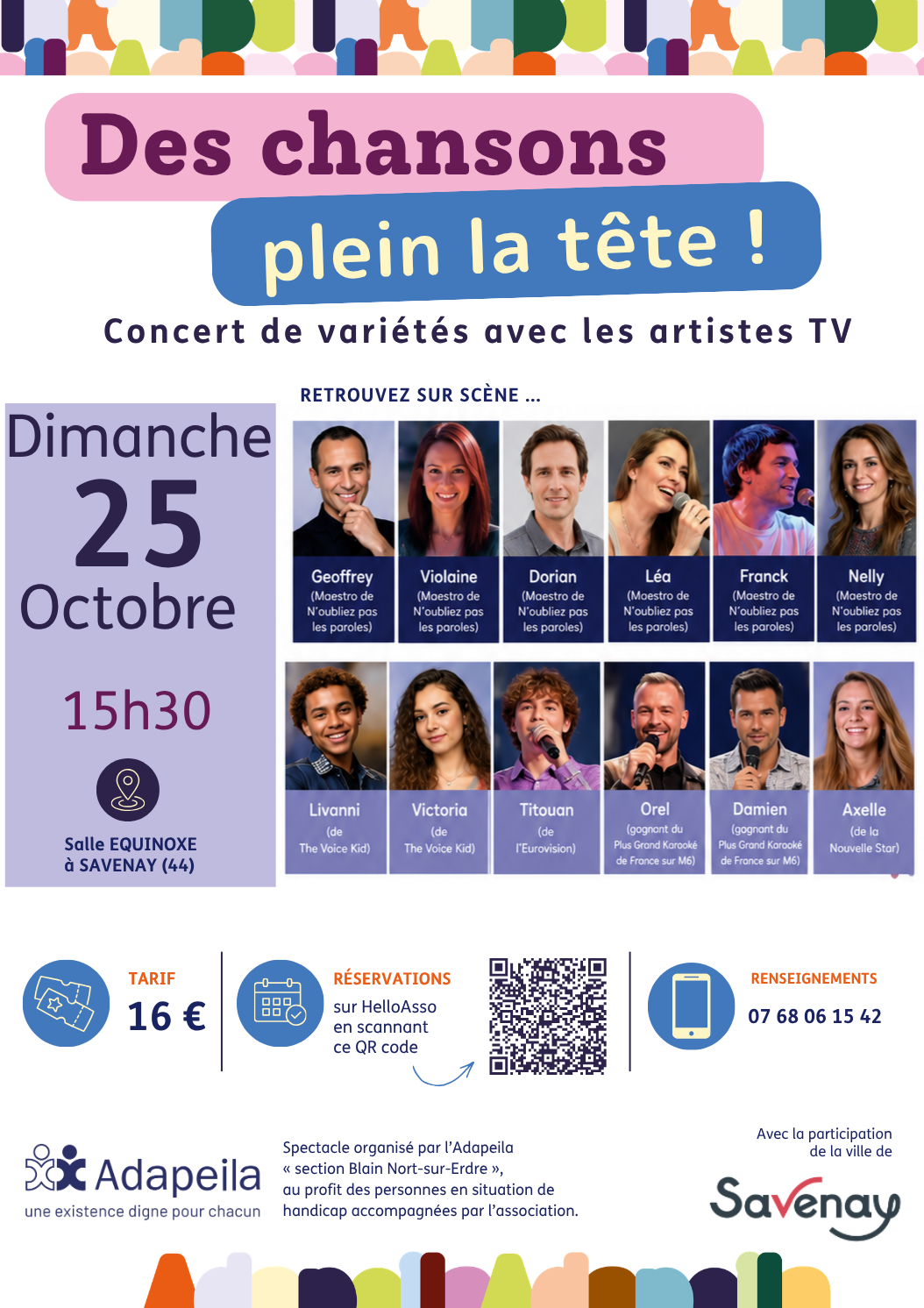 Réservez votre place pour « Des chansons plein la tête !