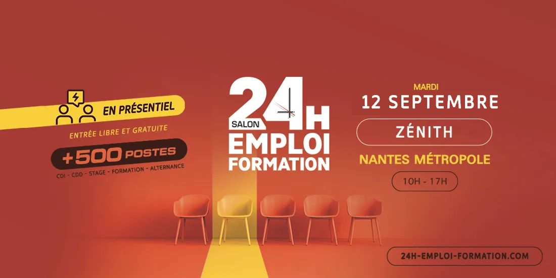 Rencontrons-nous au salon 24H de l’Emploi & Formation  le 12 septembre prochain !  