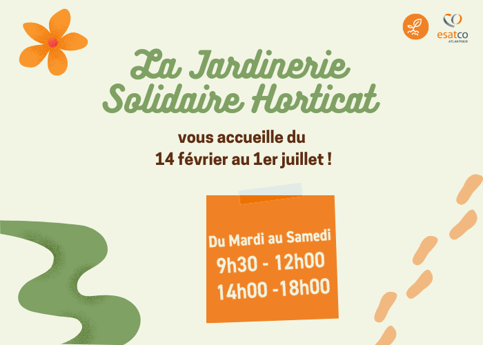 La Jardinerie Solidaire Horticat est ouverte : Venez nous voir !