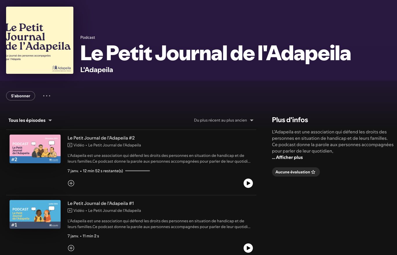 Le Petit Journal de l’Adapeila arrive sur Spotify !  