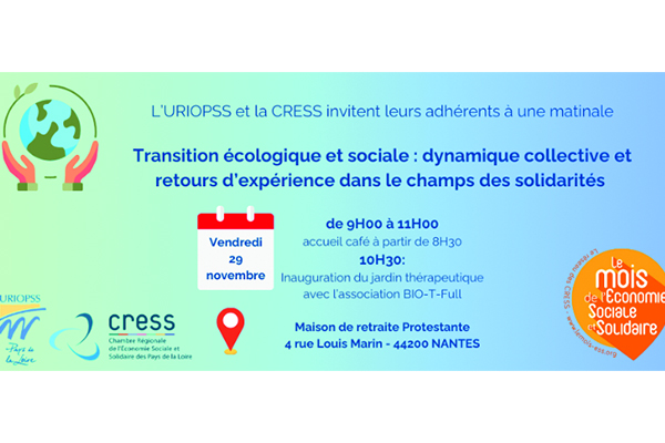 Transition écologique et sociale : une matinale pour passer à l’action