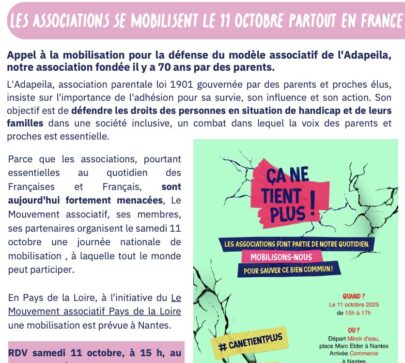 Plaidoyer #5 Adapeila : « Ça ne tient plus » : Appel à la mobilisation pour le modèle associatif