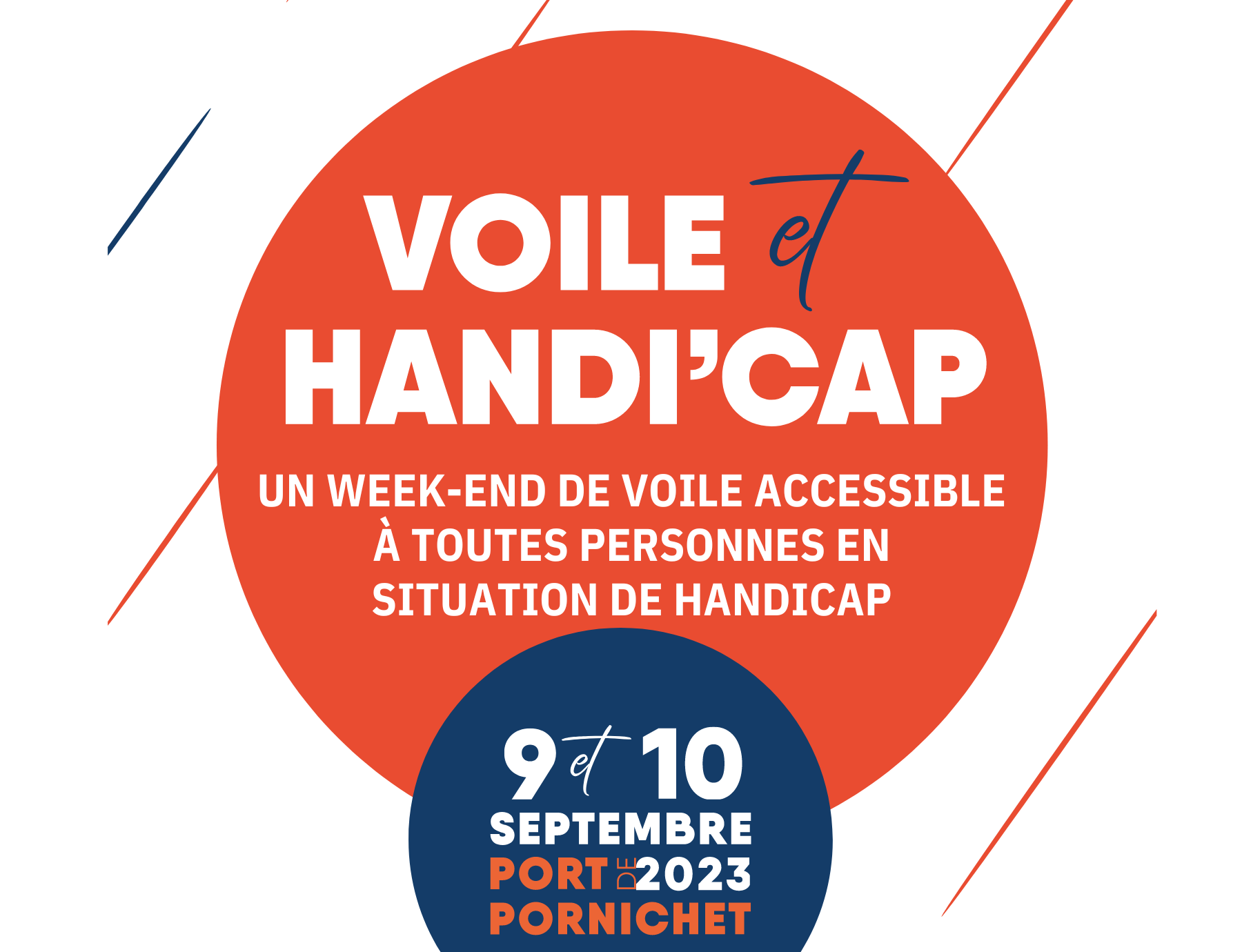 Voile et Handi’Cap 2023 – Les 9 et 10 septembre 2023 au Port de Pornichet